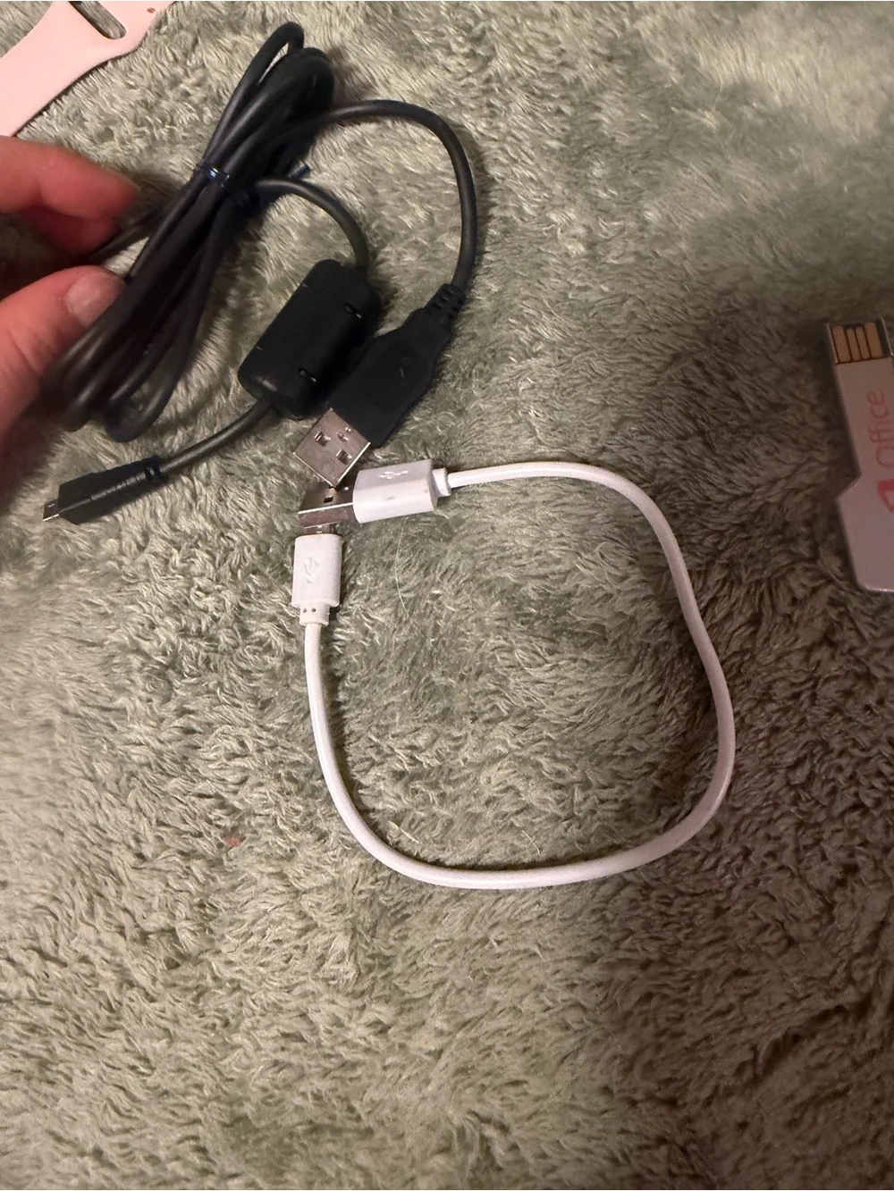 White Micro-USB to USB Charging & Data Cable